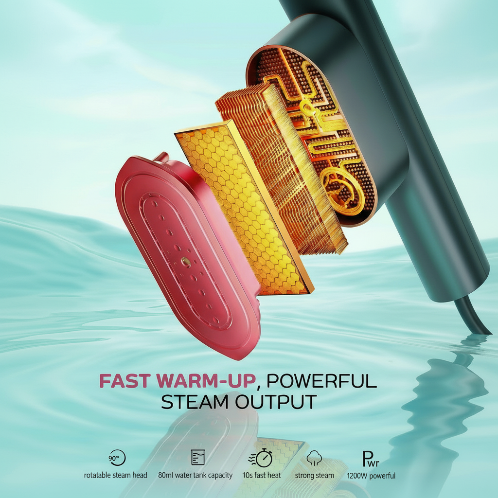 SteamerPro Portable 2-in-1 garment steamer and iron