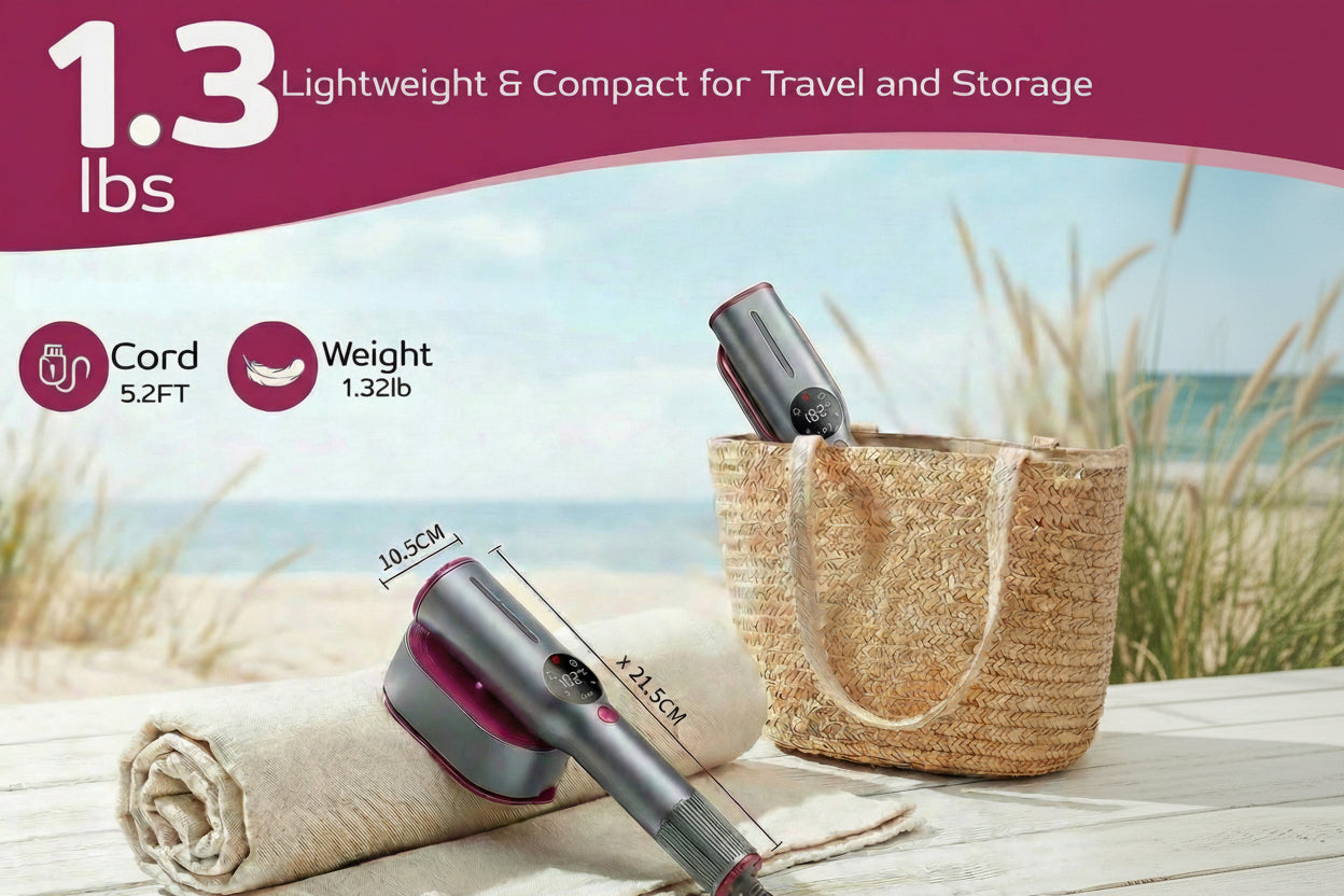 SteamerPro Portable 2-in-1 garment steamer and iron