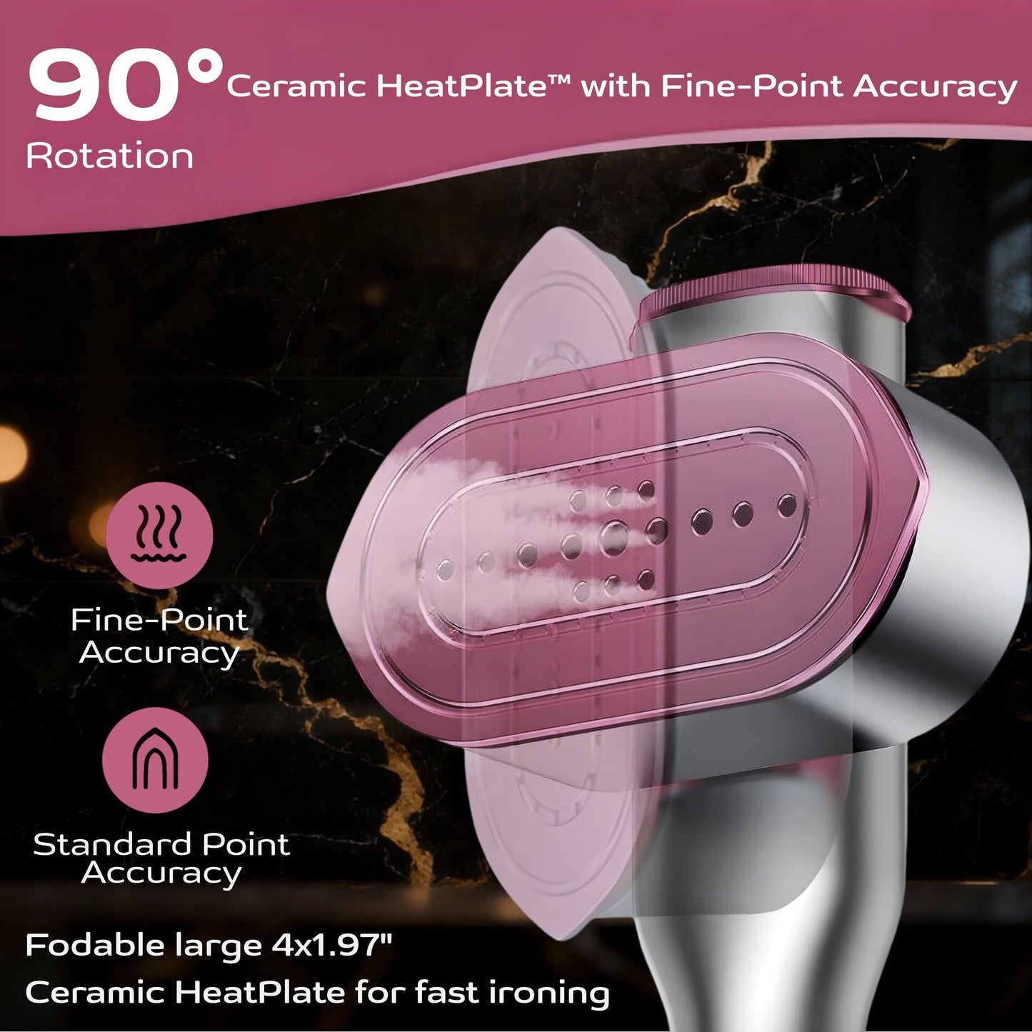 SteamerPro Portable 2-in-1 garment steamer and iron