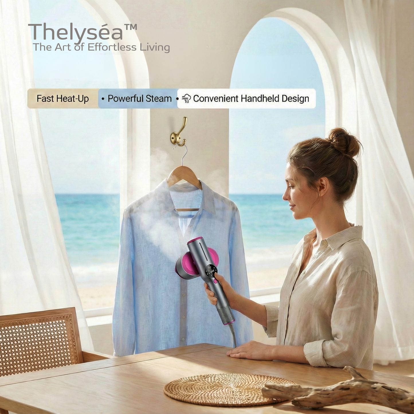 SteamerPro Portable 2-in-1 garment steamer and iron